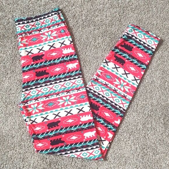 New Without Tags Adult‎ One Size (2-12) Printed Leggings - Picture 3 of 6